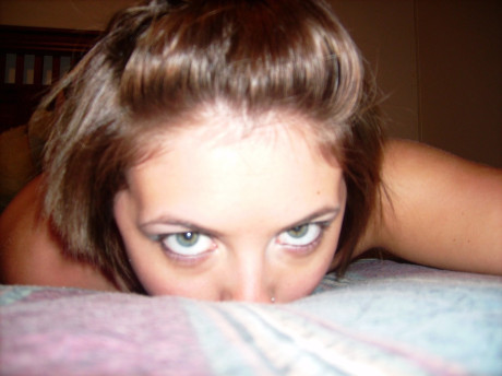 Brunette teenie Dee shows off her big naturals and takes sizzling selfies - #117394