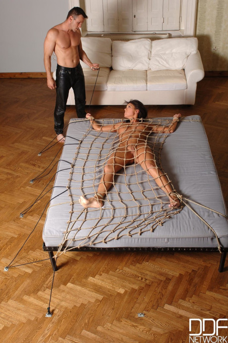 Hungarian BDSM lover Melanie Memphis getting her chunky twat manhandled - #68212