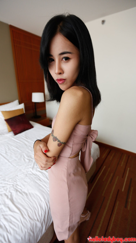 Fine lovely chinese lady boy Nene unveils her rock-hard dick and gives a POV bj - #241666