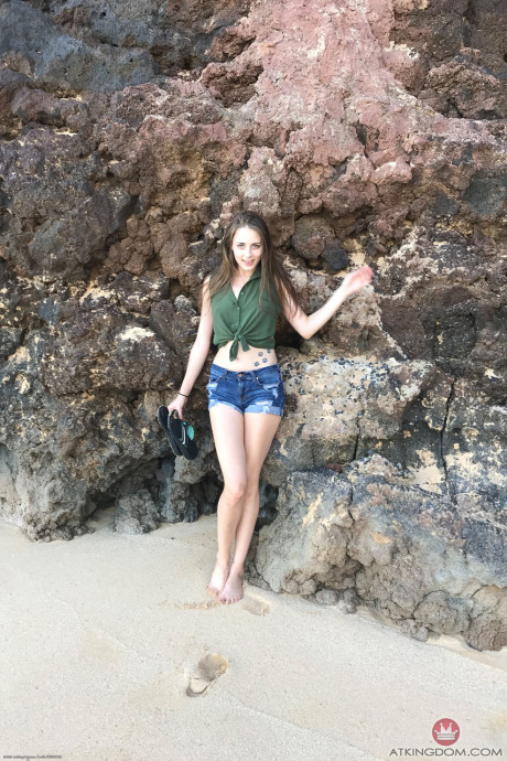 Petite young Kyler Quinn flashes her intimate parts in a public compilation - #166549