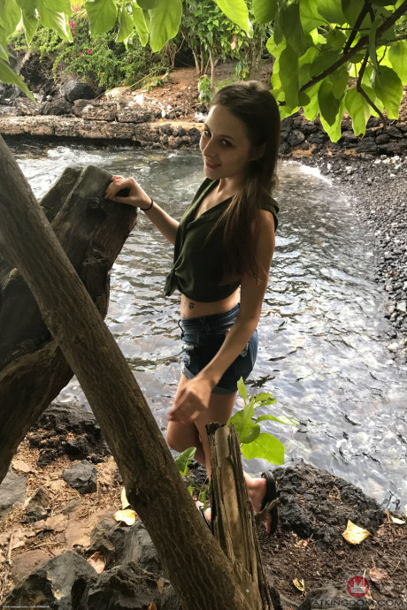 Petite young Kyler Quinn flashes her intimate parts in a public compilation - #166552