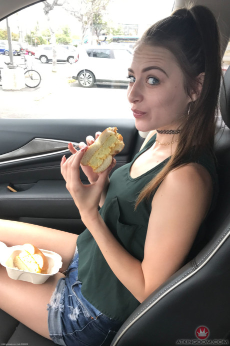 Petite young Kyler Quinn flashes her intimate parts in a public compilation - #166555
