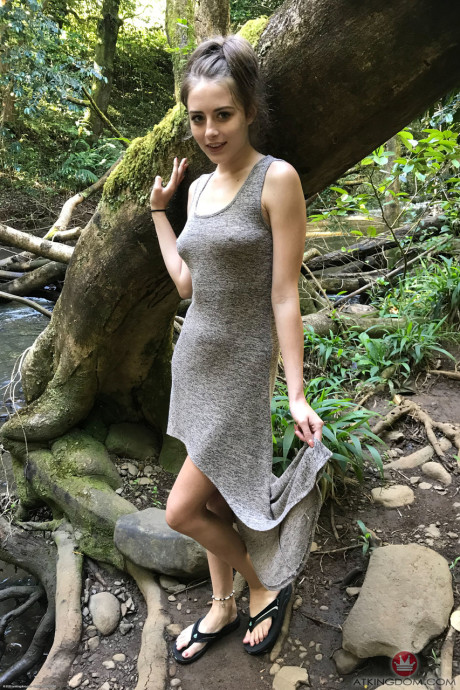 Petite young Kyler Quinn flashes her intimate parts in a public compilation - #166559