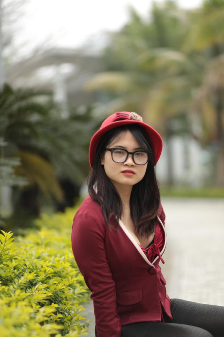 Skinny oriental babe Julia Myle posing in her stunning outfit outdoors - #54477