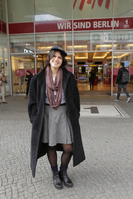 Chubby British skank GF chick Beatrix poses undressed on a bed and fully clothed in Berlin - #113203