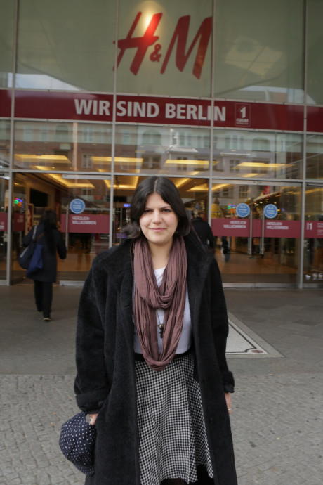 Chubby British skank GF chick Beatrix poses undressed on a bed and fully clothed in Berlin - #113205