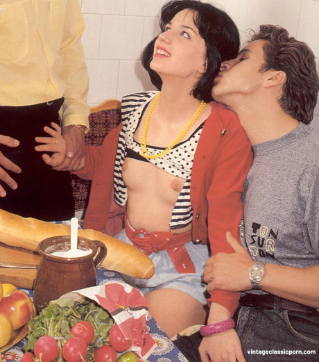 Charming young Sofi Ryan swallows cocks and gets plowed in a hot vintage swingers party - #112046