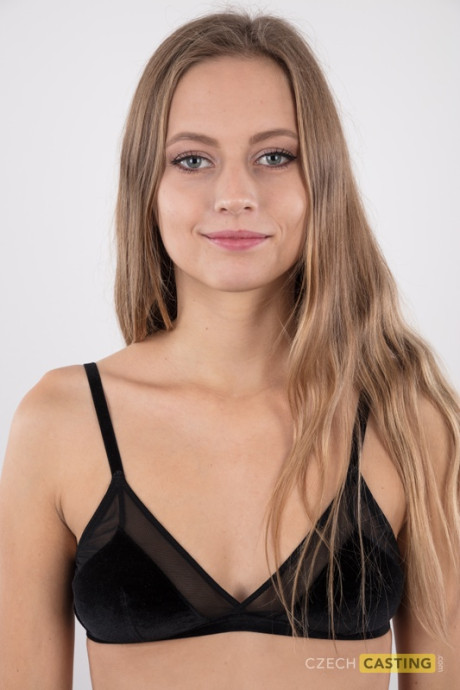 Tall teen Eliska stands totally naked while making her undressed modeling debut - #134729