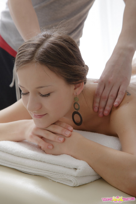 Ravishing teen with perfect titties does anal sex with her massage therapist - #257145