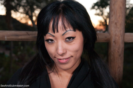 Brunette MILF Gaia endures a rough anal pounding while in bondage #11533