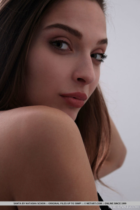 Hot teen Santa uncovers her perky tits while getting nude to shower - #142435