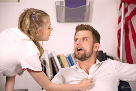Slutty schoolgirl Coco Lovelock has hardcore sex with a hung teacher in class - #4708