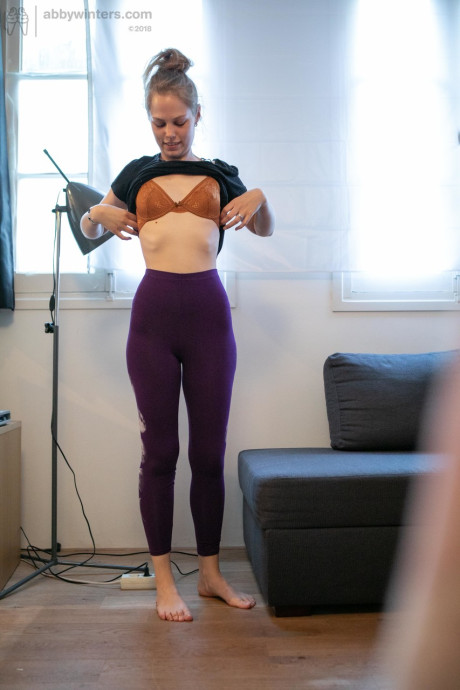 Fine Australian amateur with a hot butt Rose K puts some clothes on - #129415