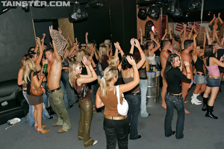 Raunchy european lassies getting down at the night club party - #90276