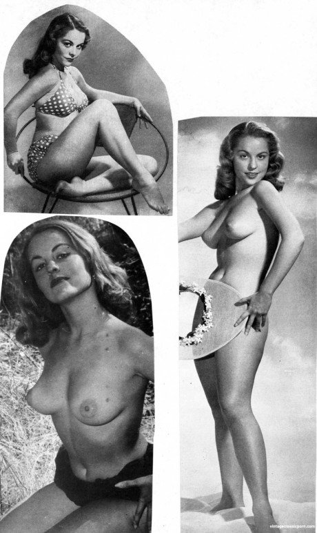 Pretty brunette Diane Webber bares her hot body during a vintage photoshoot - #229205