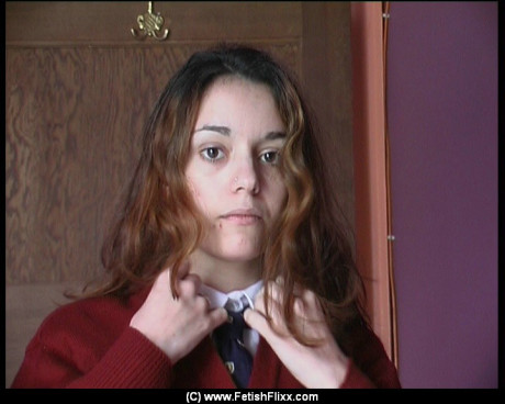 Schoolgirl pulls down her cotton underwear before being brutally caned - #3517