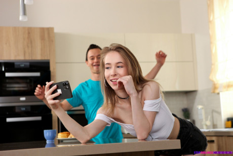 Short Latvian young Nata Ocean licks her guy dong & gets pounded doggystyle - #1390