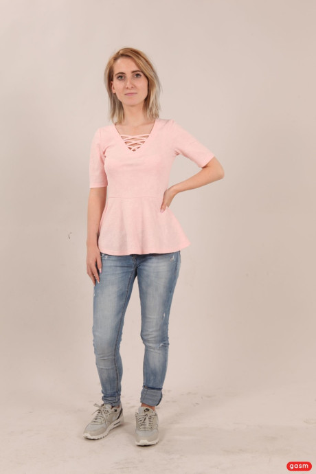 Petite German Lia Louise riding and blowing a monster white penis - #229083