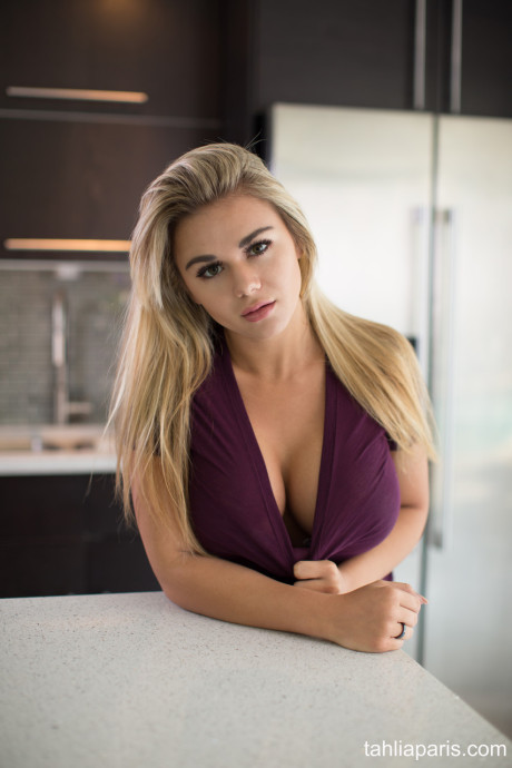 Sexy American teen Tahlia Paris goes topless & shows her monstrous fake titties - #211901