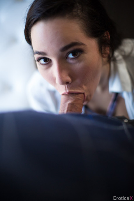 Natural titted schoolgirl Karlee Grey flaunts her curves while getting nailed - #246983