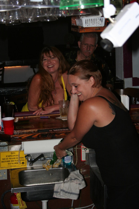 Kinky swinger wives French kiss and pose provocatively at a party - #123021