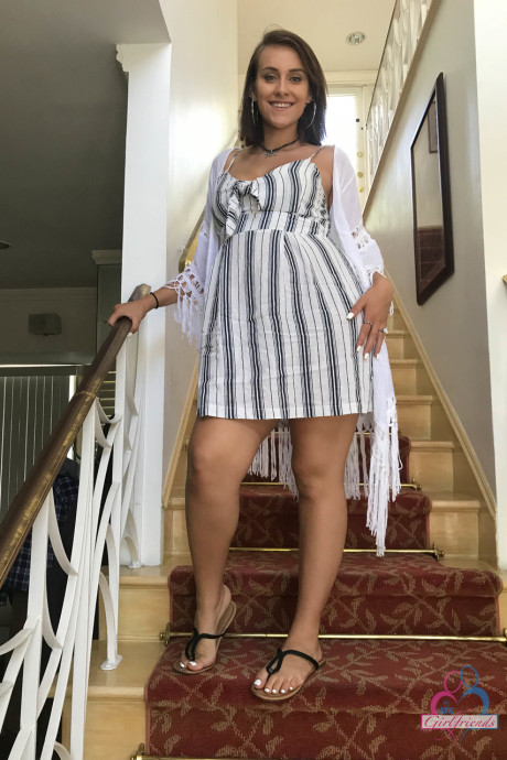Pregnant amateur GF Indica Monroe displays her bum and melons in a solo - #183925
