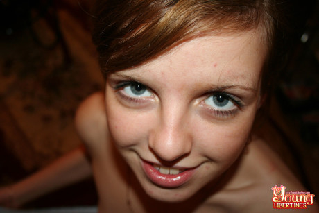 Sexy amateur ginger head Simona posing nude and spreading her pussy - #219465