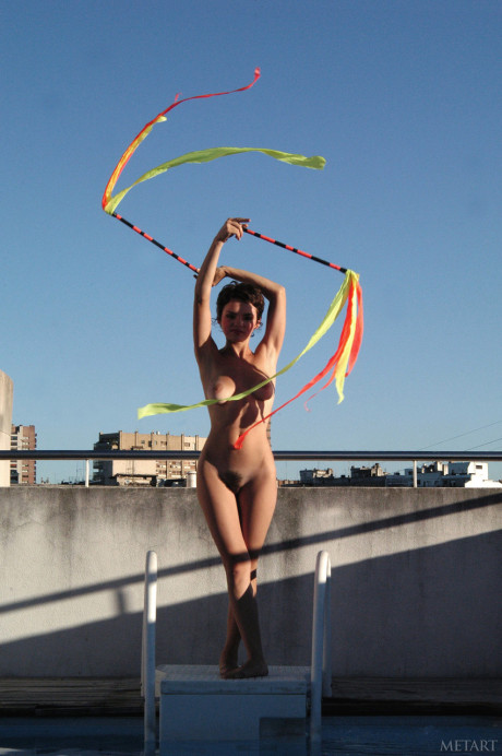 Pretty swimmer Maritza shows her sexy yummy titties & her awesome bush - #221060