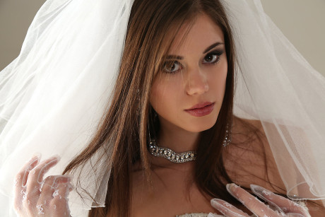 Glamour model Little Caprice strips off her wedding dress - #102896