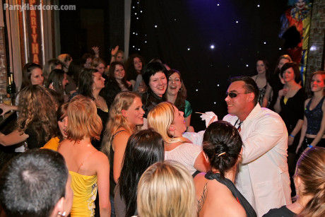 Party bitches turn nympho at club, sucking male strippers' massive hard penis - #221933