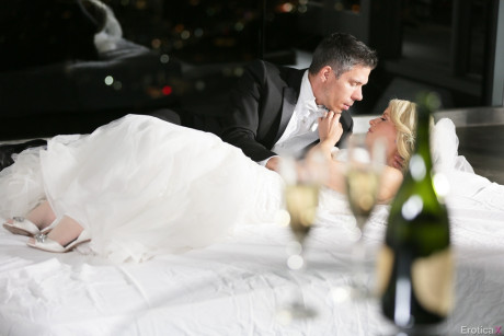 Hot yellow-haired Anikka Albrite consummates her marriage vows after getting married - #120485