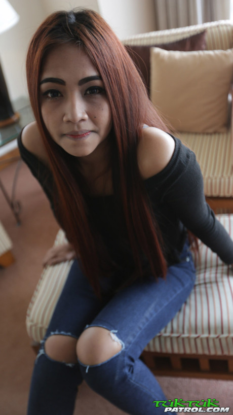 Fine chinese babe Bell strips undressed & fucks in missionary & doggystyle positions - #214458