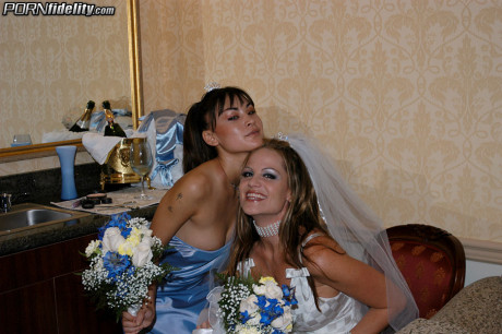 Slutty bride Kelly Madison shares her hubby with lovely oriental babe Jade Hsu - #108039
