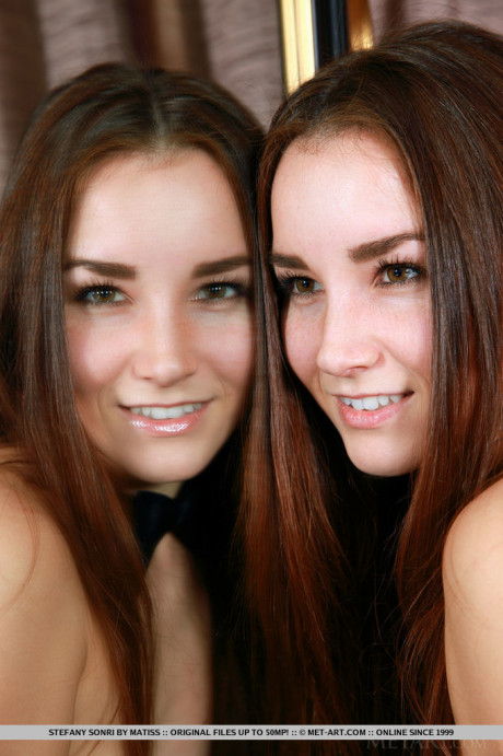 Teen sweety Stefany Sonri flashing nice upskirt booty in socks for babe shoot - #217310