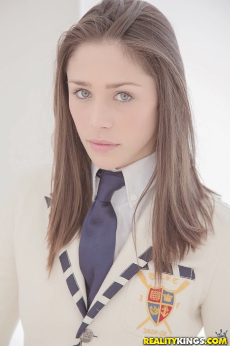 Schoolgirl in uniform drops pretty panties, gives POV oral sex & eats cum #15117