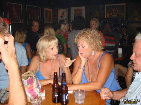 Horny MILF Double Dee and busty matures show their humongous bums at a party - #23218