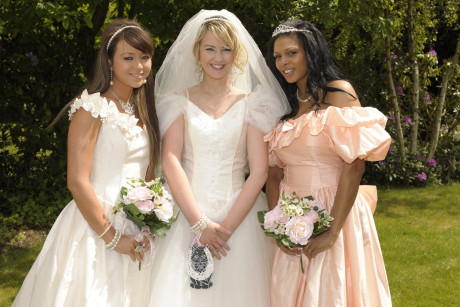 Naughty blondy bride fools around with her maids on her wedding day - #324131