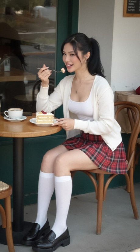 Raven-haired asian OnlyFans schoolgirl Lil hottie Raee poses in a solo - #288135