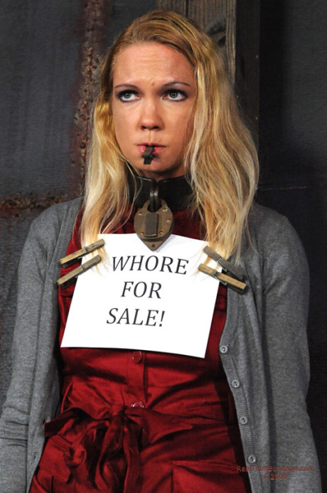 Tattooed blonde Rain Degrey is restrained for lezdom sex in a vault - #252926