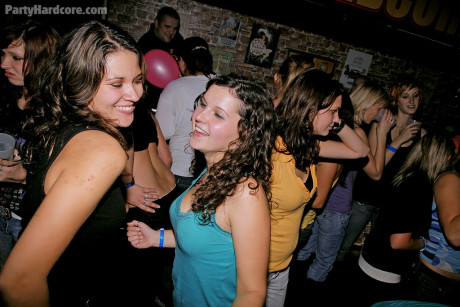 Lecherous party ladies getting drunk and swallowing off male strippers' cocks - #37088