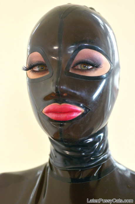 Brunette Lucia Love and a babe in a latex outfit get toyed by a husband bf stud in latex - #290554