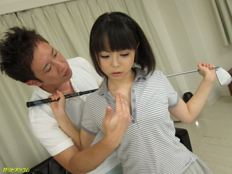 Hot asian golfer Tomoyo Isumi fucking her coach & showing her creampied snatch - #316681