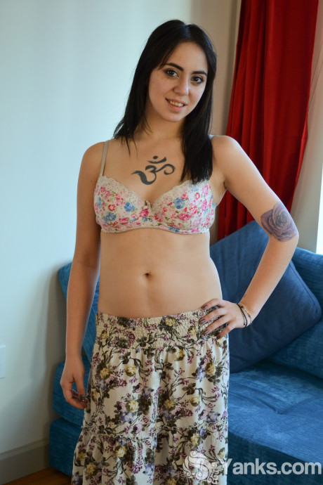 Attractive bitch lady with natural tits Luciferra Volkov rubs her juicy muff in a solo - #49086