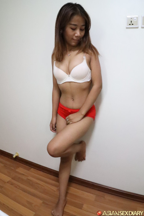 Horny asian bitch girlfriend broad Bea undresses slowly and spreads her legs for POV sex - #282986