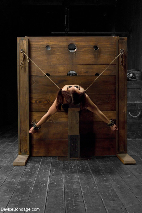 Ginger MILF Josi gets her tight cunt fisted in stock & pillory BDSM action - #252455