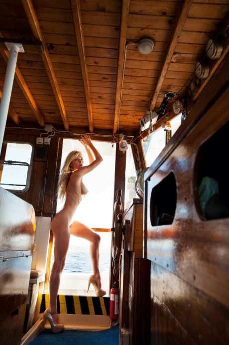 German babe Eva Maria Kromer flaunts her large melons in her vacation compilation - #15215