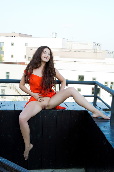 Fine teenie keeps her great body to herself while on a deck and in a bedroom - #290347